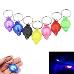Mini LED Flashlight Portable Gifts Keychain Micro UV Lights Outdoor Camping Emergency Dark Areas Backpack Hiking LL
