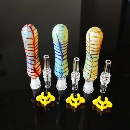 New Heady Glass Nectar Collector with 10mm Quartz Tips Keck Clip Smoking Pipe Nector Collector Kit 2 Styles 11 LL