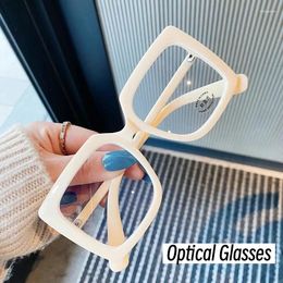 Sunglasses 2024 Square Plain Glassses For Women Vintage Blue Light Blocking Eyewear Optical Spectacles Vision Care Eyeglasses
