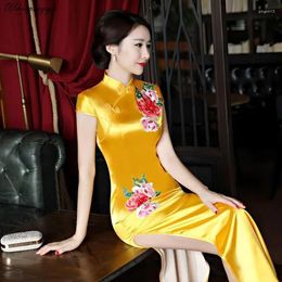 Ethnic Clothing Embroidery Chinese Styl Qipao Elegant Luxury Woman Evening Dress Cheongsam Modern 2024 Women High-end Good Quality