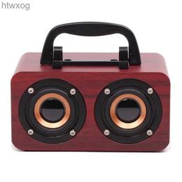 Portable Speakers Wireless Stereo Retro Speakers Portable Bluetooth Vintage Wooden Speakers with Powerful Sound TF Card for Kitchen Bedrooms YQ240124