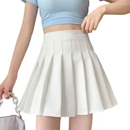 Skirts Above Knee Length Lady Mini Pleated Skirt Firm Stitching Daily Wear Sweet Machine Washable Summer