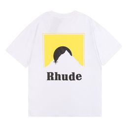 RH Designers mens rhude Embroidery T Shirts For summer Mens tops Letter polos shirt Womens tshirts Clothing Short Sleeved large Plus Size 100% cotton Tees Size S-XL 32