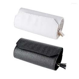 Jewellery Pouches Portable Rings Box Foldable Travel Necklace Storage Roll Bag Dropship