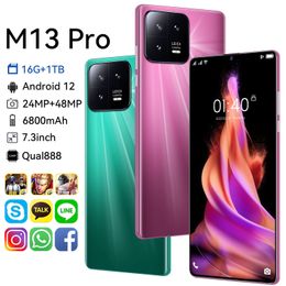 M13 Pro New Cross-Border E-Commerce Smartphone 5G Android Large Screen 6.8 Inch 1.8G Factory in Stock Direct Selling