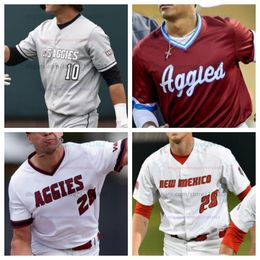 New Mexico State Baseball jersey all stitched Custom Mens Women jerseys Garrett Sloan Keith Jones II Jadon Arakaki Titus Dumitru Tanner Carranza Mitch Namie