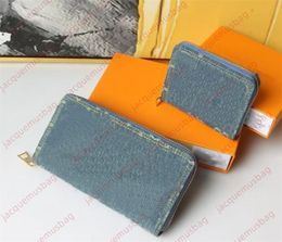 Designer denim Zippy zipper wallet long short money bag women Remix series Hobo purses Zero wallets cardholder Credit card package ladies men high quality wallets