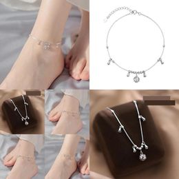 Anklets Titch 925 Sterling Sier Bell Anklet With National Style Retro Design Ring For Summer Drop Delivery Otehv