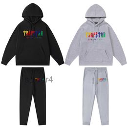 Trapstar Oversized Hoodie Mens Tracksuit Designer Shirts Print Letter Luxury Black and White Grey Rainbow Colour Summer Sports Fashion Cotton Cord Top 4EH4