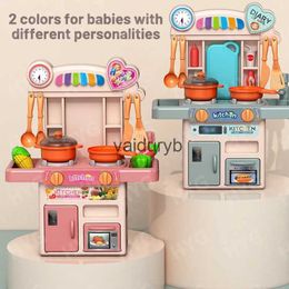 Kitchens Play Food ldren'S House Spray Kitchen Simulation Table Utensils Boys Girls Cook Mini Educational Toy Set Christmas Giftsvaiduryb