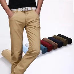 Men's Pants Classic Fashion Business Casual Loose And Versatile Elastic Straight Leg Formal Solid Color Work Size 28-38