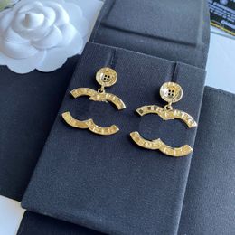Gold Plated Earring Designer Jewellery Retro Luxury Womens Charm Earrings Gift Box Packaging Boutique Earrings Fashion Birthday Travel Charm Earrings Classic Logo