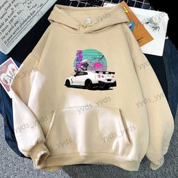 Men's Hoodies Sweatshirts Initial D Hoodies Legend Car Print Sweatshirt Men Women Hoodie Streetwear Hip Hop Tops Anime Japanese Long Sleeve Hooded Clothes T240124