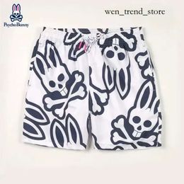 Pantaloncini da coniglio psicologici Pantaloncini da uomo di design Pantaloni da spiaggia Pantaloni da fiore di coniglio con teschio Pantaloncini da surf europei e americani Pantaloncini da casa ad asciugatura rapida Taglia asiatica 225