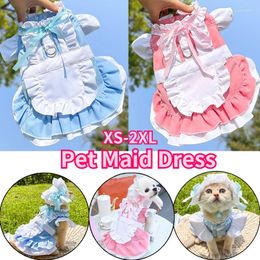 Dog Apparel Cute Maid Dress Summer Pet Clothes Cat Puppy Costumes Small Dogs Lace Princess
