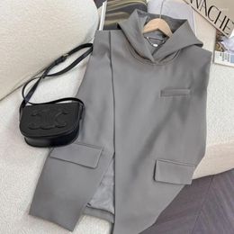 Women's Vests Style Hooded Suit Vest Solid Color Ladie Business Designer Jacket Coat Elegant Womens Jackets Coats Clothing