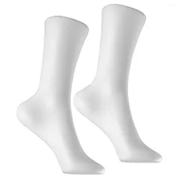 Jewellery Pouches 2 Pcs Mannequin Foot Sock Model Female Display Short Stocking Ankle Bracelet Stand White