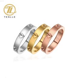 Love Friendship Ring 18k Gold Silver Rose Plated Stainless Steel Promise Ring Wedding Band Jewellery Fashion Ring