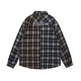 Men's Button Shirt with Plaid Pattern Fashionable Loose and Casual Shirts