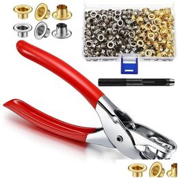 Professional Hand Tool Sets 502 Pieces 1/4 Inch Grommet Eyelet Plier Set Hole Punch Pliers Kit With 500 Metal Eyelets Drop Delivery Au Oteyk