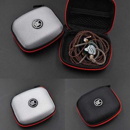 Earphone Accessories Cell Phone Earphones KZ Earphone Storage Bag Square Headset Box Indoor Outdoor Travelling Earphones Storaging Case Accessories w J240318