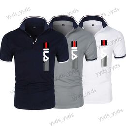 Men's T-Shirts 2023 Summer New Men's Lapel Anti-pillin Polo Shirt Embroidered Short Sleeve Casual Business Fashion Slim Fit Polo Shirt for Men T240124