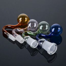 Shape Round Smoking Pipes Accessories Colourful 10mm 14mm 18mm Female Male Joint Oil Burner Dab Oil Rigs For Hookahs Handful Pipe SW82 LL
