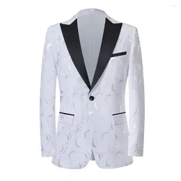 Men's Suits Formal Suit For Men Wedding Business Prom Clothes Ornate Multi-color Single-breasted Long Sleeve Blazer Homme