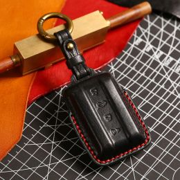 Luxury Genuine Leather Car Smart Key Cover Keyring Shell for Tank 300 Great Wall 2021 Remote Keychain Holder Fob Case