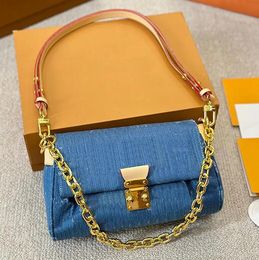 Denim Diane Shoulder Designer Bag Bag Women High Quality Carryall Zipper Underarm Crossbody Handbags 166