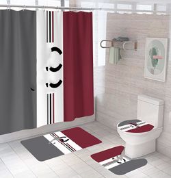 Shower All-match Screen Home Shower Curtains Europe Style Curtains Fashion Printed Non Slip Mats Bathroom Accessories