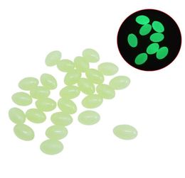 INFOF 200pcslot Soft Egg Beads Fishing Stop Luminous Oval Rubber Stopper Night Fly Fishing Accessories pesca8527169