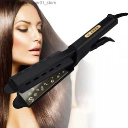 Hair Straighteners 2023 Hair Straightener 4-gear Temperature Adjustment Ceramic Tourmaline Ionic Flat Iron Hair Straightener For Women Widen Panel Q240124