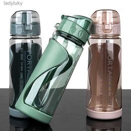 Water Bottles Cages 570ml Sport Water Bottle Outdoor Travel Shaker Leak-Proof Waterbottle Healthy Plastic Sports Cute Kids Baby Student Water BottleL240124