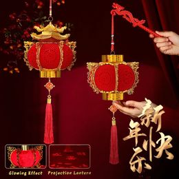 Red Lantern Light Chinese Year Decoration 2024 LED Luminous Lanterns For The Spring Festival Party Decor Kid Gift 240119