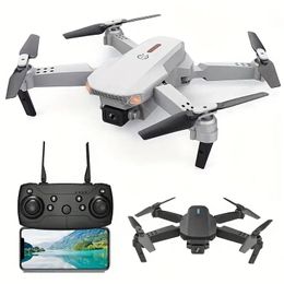 New E88 Quadcopter Drone With Dual HD Camera, One-ClickTakeoff, Headless Mode, Vision Positioning,Auto Return,Perfect For Beginners