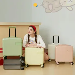 Suitcases 20 Inch Small Luggage Female Lightweight Boarding Box 180 000 Wheels Pull Suitcase Travel