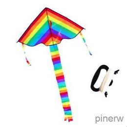 Kite Accessories Free Shipping rainbow kite 5pcs/lot kids kites flying tools Outdoor Fun Sports kite Factory Child Triangle Color Kite wholesale