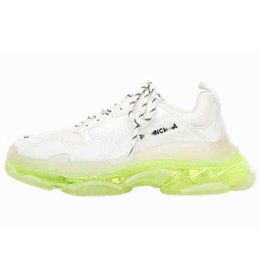 Designer Balencigs Fashion Casual Shoes Roller Skates Paris Lovers Daddy Ins2024 Super Fire Crystal Bottom Increased Thick Breathable Sports PSVI