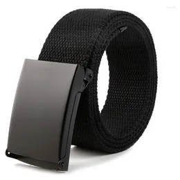 Waist Support Woven Belt Army Tactical Jeans Male Casual Breathable Luxury Canvas 3.8cm Webbing Waistband Ceinture Fashion Unisex