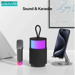 Portable Speakers USAMS YX012 Bluetooth Speaker 360 Soundscape Surround Bluetooth 5.3 TF Card USB AUX Audio Input for Laptop PC YQ240124