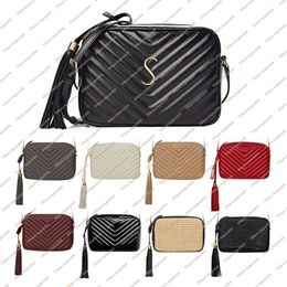 Ladies Fashion Casual Luxury Designe LOU Quilted Camera Bag Cross body Shoulder Bag TOTE Handbag Top Mirror Quality 612544 Purse P232e