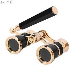 Telescopes 3x25 Vintage Binoculars Telescope Opera Theater Glasses with Retractable Handle Women Girls Telescope Hose Racing Glass YQ240124