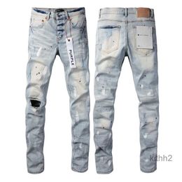 Jeans Men s High Street Blue Broken Hole Pants Distressed Slim Fit Washed Trousers k 6K1C 07GO