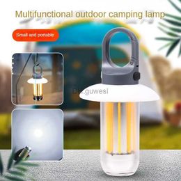 Camping Lantern Multifunctional Camping Lamp Two in One Emergency Light Tent Light Outdoor Portable Strong Lamp Dual Light Source Flashlight YQ240124