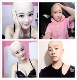 2018 New human mask crossdress silicone female unisex head mask halloween cosplay without hair latex bareheaded monk head mask 7387514