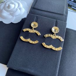 Gold Plated Earring Designer Jewelry Retro Luxury Women Charm Earrings Gift Box Packaging Boutique Earrings Fashion Birthday Travel Charm Earrings Classic Logo