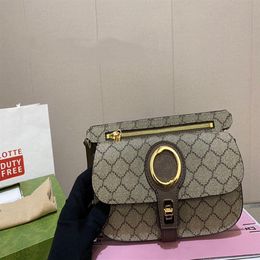 CC Blondie Bags Round Interlocking G Waist bag Crossbody Unisex Fashion Vintage Designer Messenger Bags Gold toned hardware 129500172H
