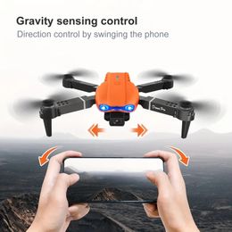 E99 Pro Drone With HD Dual Camera, WiFi FPV HD Dual Folding Remote Control Quadcopter Altitude Hold, Headless Mode, Visual Positioning, Auto Return Mobile App Control