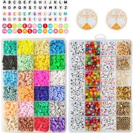 Charm 5880pcs Flat Round Polymer Clay Discs Loose Spacer Beads for Diy Jewellery Making Kits Supplies Craft Handmade Earrings Bracalets